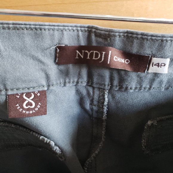 NYDJ Chino Green/Blue 14P Petite Lift/Tuck - Picture 3 of 4